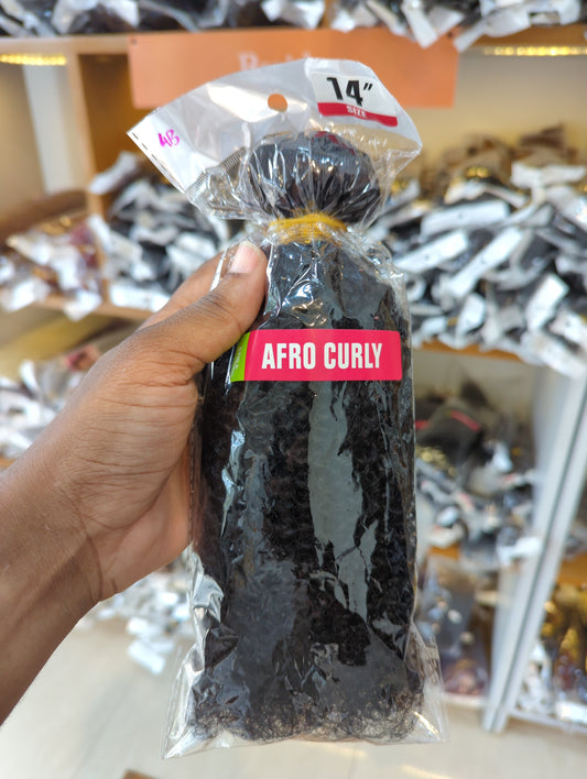 4B afro curly bundles